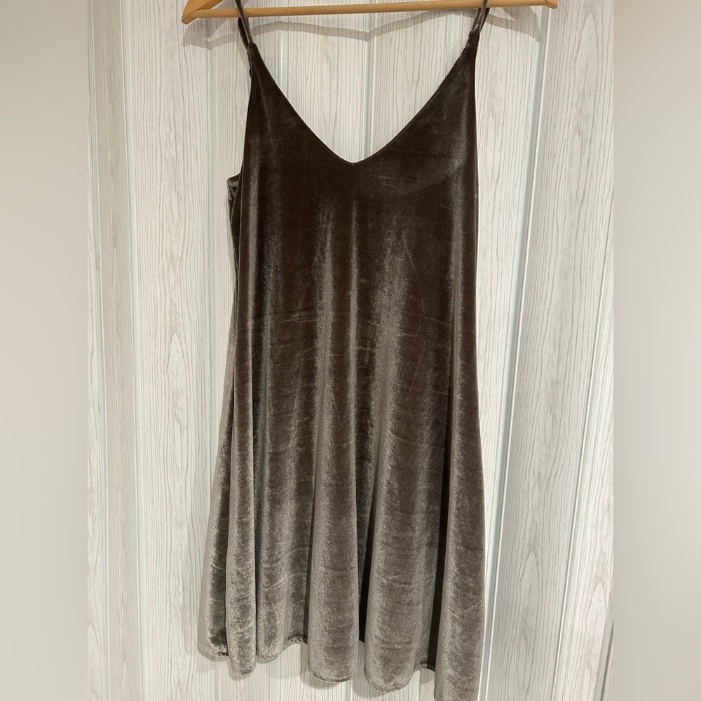 Elegant Faux Velvet Dress